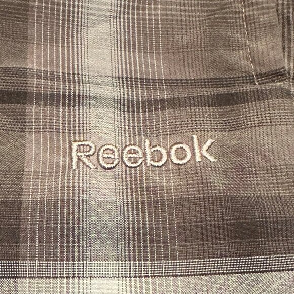 Reebok Mens Shorts Swim Trunks Board Shorts Grey & Black Plaid Size Large - Picture 4 of 8